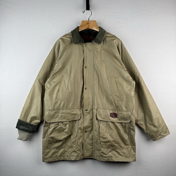 80's Vtg Woolrich L Weatherproof Flannel Wool Lined Blanket Barn Jacket Coat USA